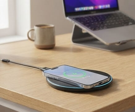 Toocki 15W Fast Wireless Charger Pad - Ultra-Slim Qi Charging Base